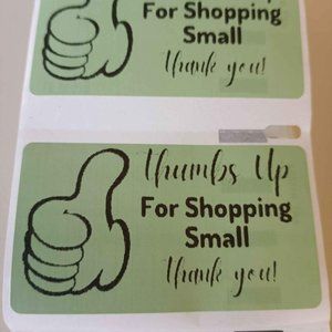 💙100 Thumbs Up- Shipping Labels Thermal Packaging Stickers 2.25"x1.25"💙